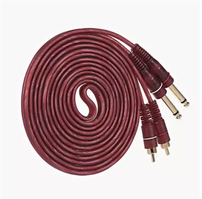 Сигнальный кабель 2 x Jack 6,3 - 2 x RCA 1,5m