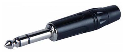 Разъем PRATT Stereo Jack 6,3mm черный (папа)