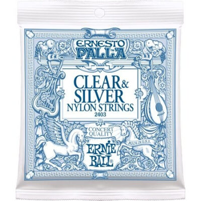 Струны для Классической гитары 28-42 Ernie Ball 2403 Ernesto Palla Clear & Silver Nylon