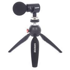 Мобильный комплект. Конденсаторный микрофон и настольная стойка SHURE MV88+ Video Kit