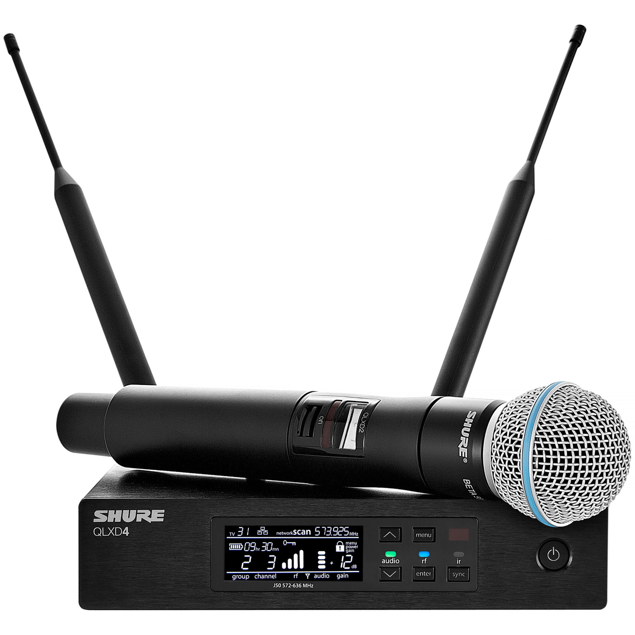Цифровая вокальная радиосистема QLXD с ручным передатчиком BETA58 SHURE QLXD24E/B58-K51 — изображение 3