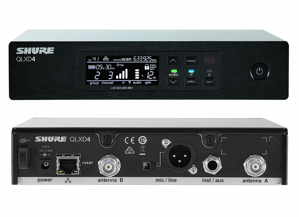 Портативный приемник SHURE QLXD4E=-H51
