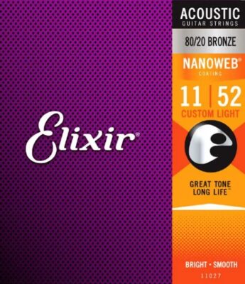 Струны для акустической гитары ELIXIR 11027 NANOWEB 11-52