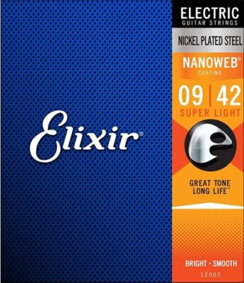 Струны для Электрогитары Elixir 12002 Super Light 9-42 NANOWEB