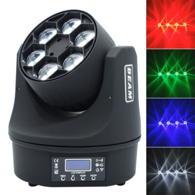 Светодиодная голова 6*15W Led Beam Moving Head Light RGBW Mini