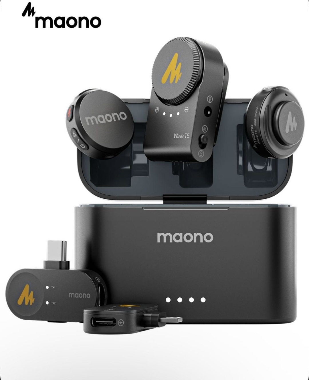 Беспроводная микрофонная система Maono WAVE T5 WM650 PA3